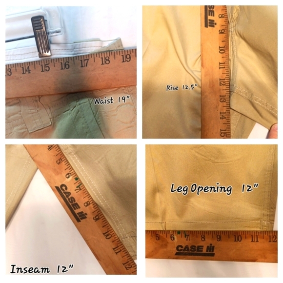 Matchstick Cargo Shorts Zip Closure Plus Size 38x12 Mid Rise Tan - Picture 5 of 7